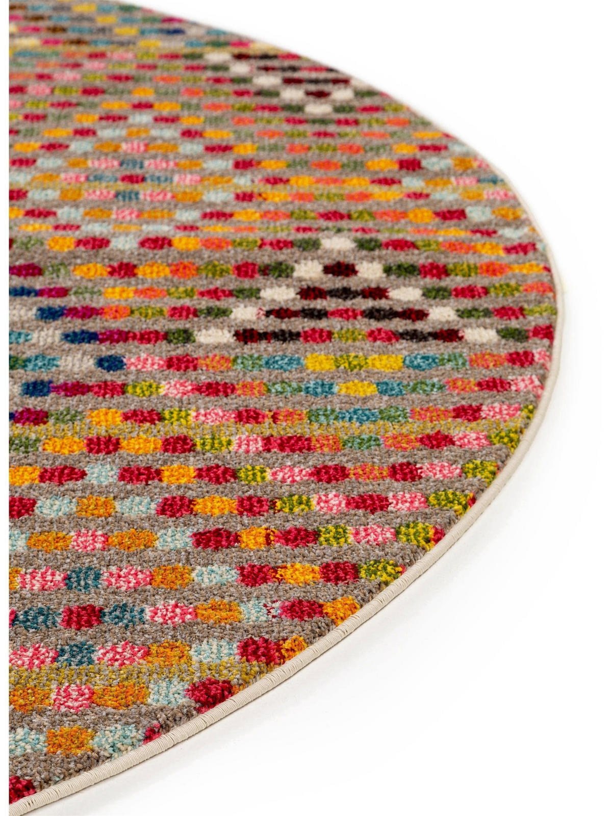 TEPPICH Casa Multicolor ø 120 cm rund - Multicolor, Textil (120/120cm) - benuta Nest