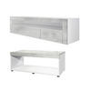 WOHNZIMMERSET Berlin Beton Oxid Optik - Hellgrau, Holzwerkstoff (155/46/40cm) - Vladon