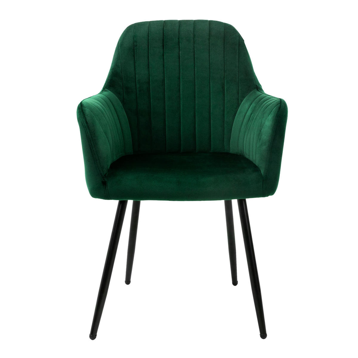 STUHL Samt grün 6er Set - Grün, Metall (60/84/58cm) - ML-DESIGN