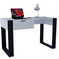 SCHREIBTISCH Weiß 120/73/53,6 cm - Schwarz/Weiß, Holzwerkstoff (53.6/120/73cm) - CraftPAK