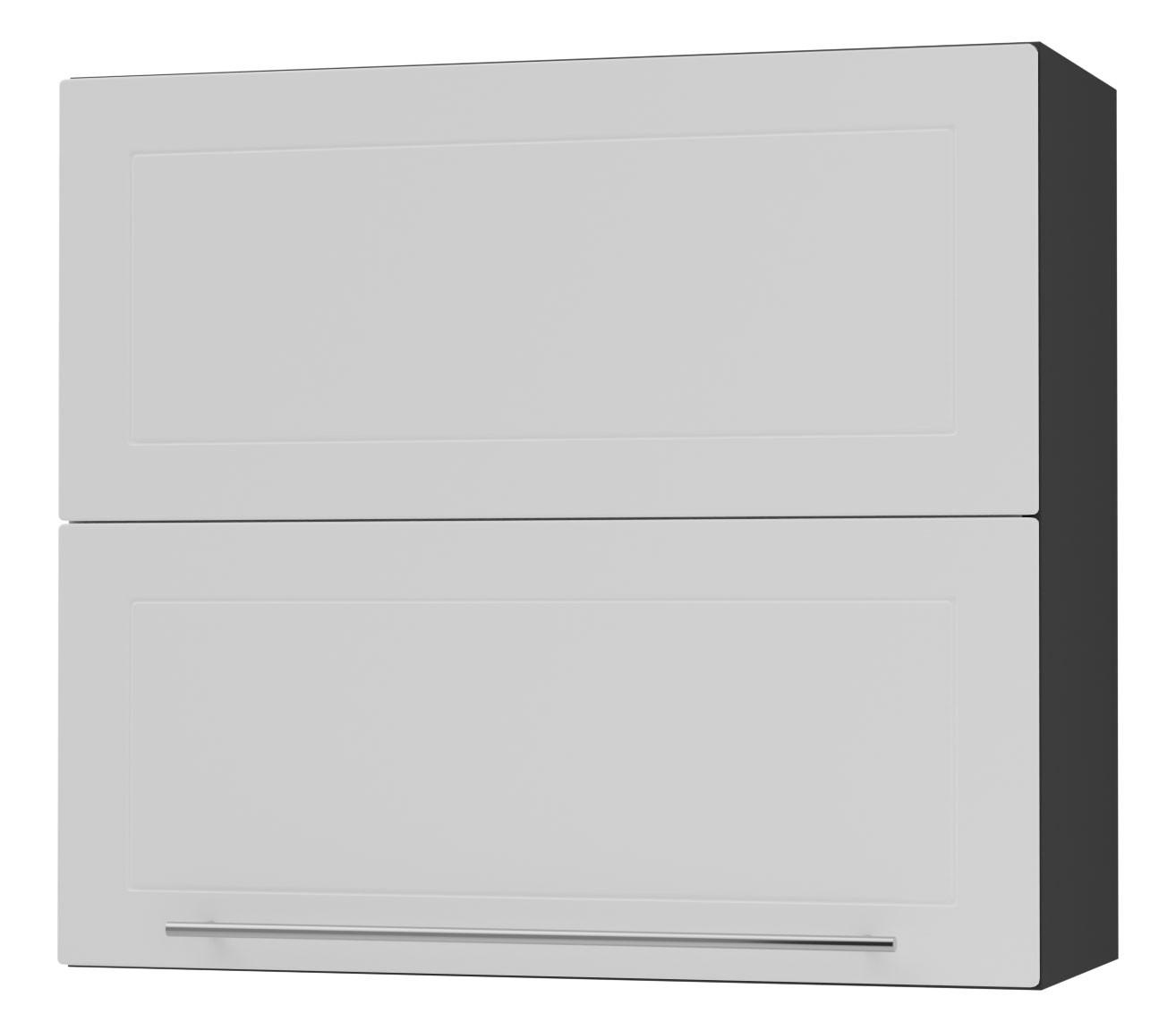 KÜCHENHÄNGESCHRANK Kvantum W8B/80 Weiß Matt / Schwarz Matt 80 / 32,5 / 72cm - Schwarz/Weiß, Holz/Holzwerkstoff (80/72/32.5cm) - Feldmann-Wohnen