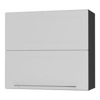 KÜCHENHÄNGESCHRANK Kvantum W8B/80 Weiß Matt / Schwarz Matt 80 / 32,5 / 72cm - Schwarz/Weiß, Holz/Holzwerkstoff (80/72/32.5cm) - Feldmann-Wohnen