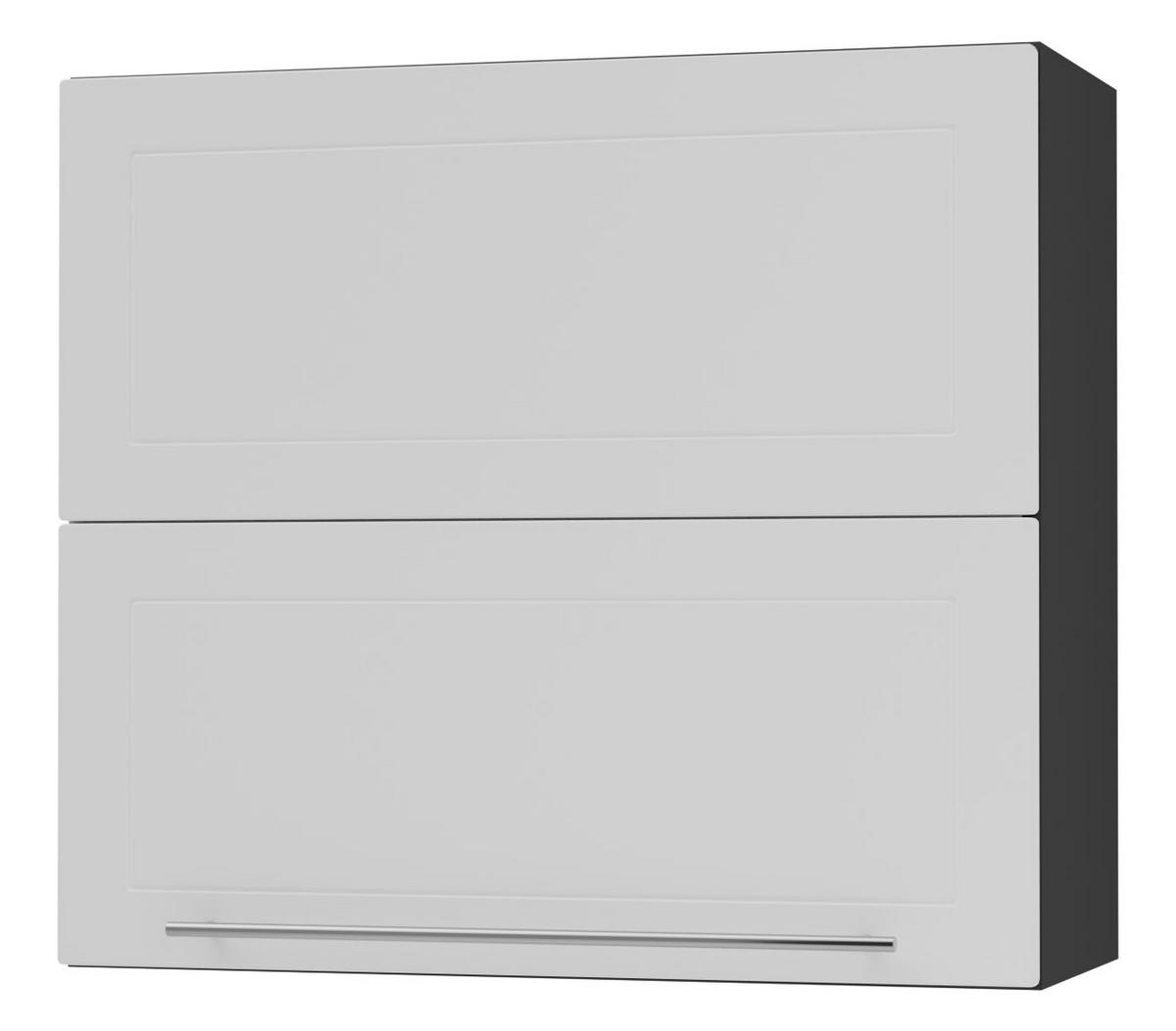 KÜCHENHÄNGESCHRANK Kvantum W8B/80 Weiß Matt / Schwarz Matt 80 / 32,5 / 72cm - Schwarz/Weiß, Holz/Holzwerkstoff (80/72/32.5cm) - Feldmann-Wohnen