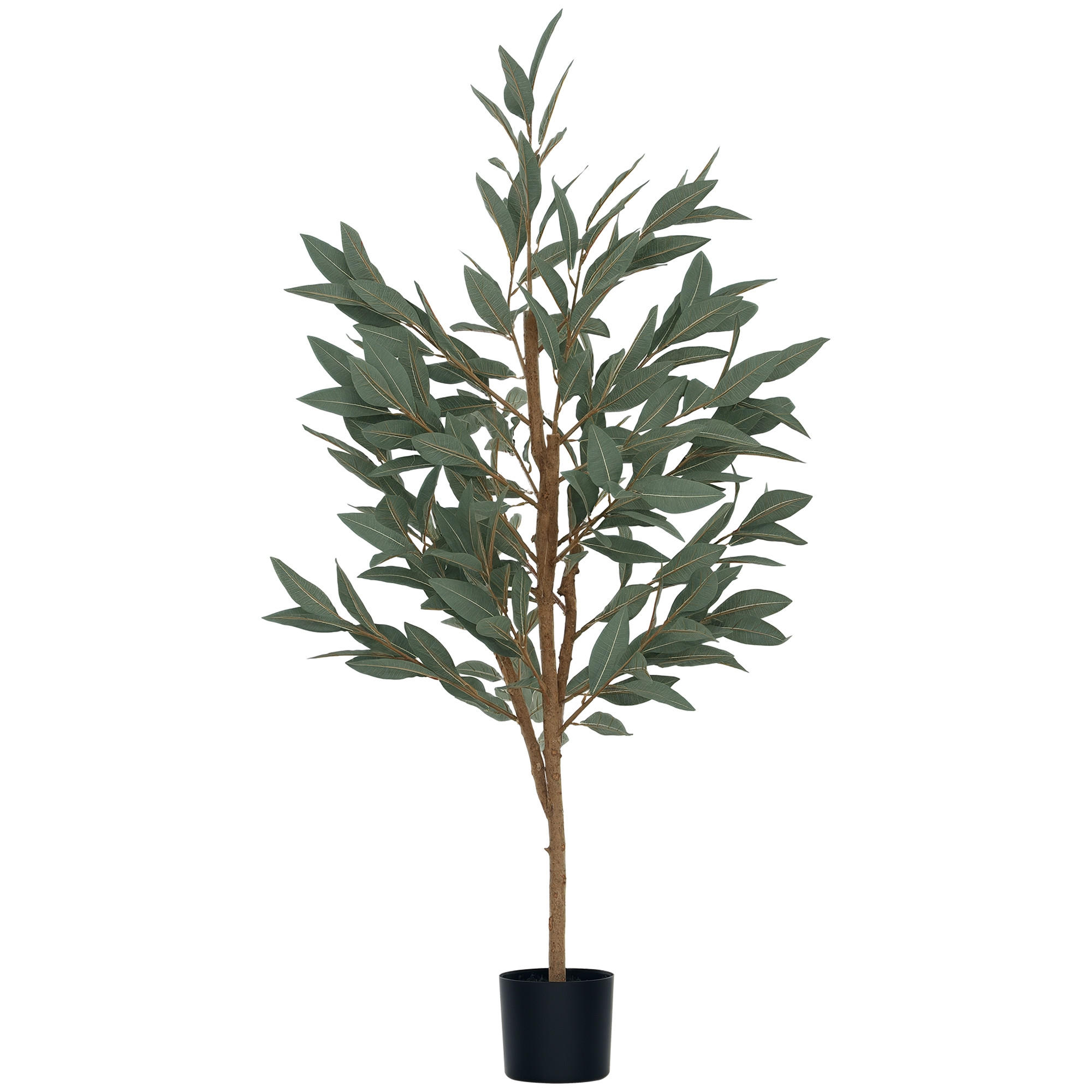 KUNSTPFLANZE, Künstlicher Lorbeerbaum 150 cm, für Zuhause, Büro, Balkon, Schlafzimmer, Grün - Multicolor, Kunststoff (150cm) - FORIOUS
