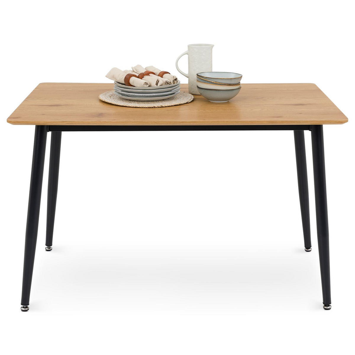 ESSGRUPPE NORA AZUL 5er Set Eiche - Eichefarben, Holzwerkstoff/Metall - IDIMEX