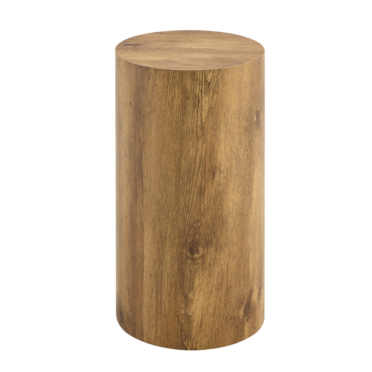 BEISTELLTISCH 30/30/55 cm Holz MDF in Holzoptik rund mit Filzgleitern - Naturfarben, Holzwerkstoff (30/30/55cm) - OKWISH