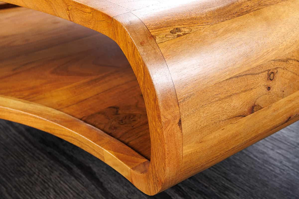 COUCHTISCH ORGANIC LIVING Akazie Braun 70cm - Schwarz/Braun, Holz/Metall (56/70/46cm) - riess-ambiente