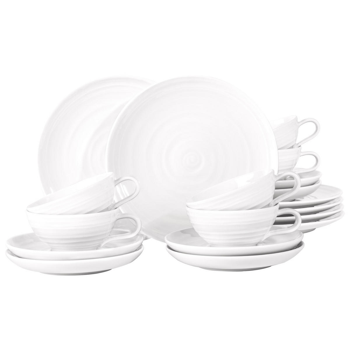 TEESERVICE Terra weiß 18er Set - Weiß, Keramik (1/1/1cm) - Seltmann Weiden