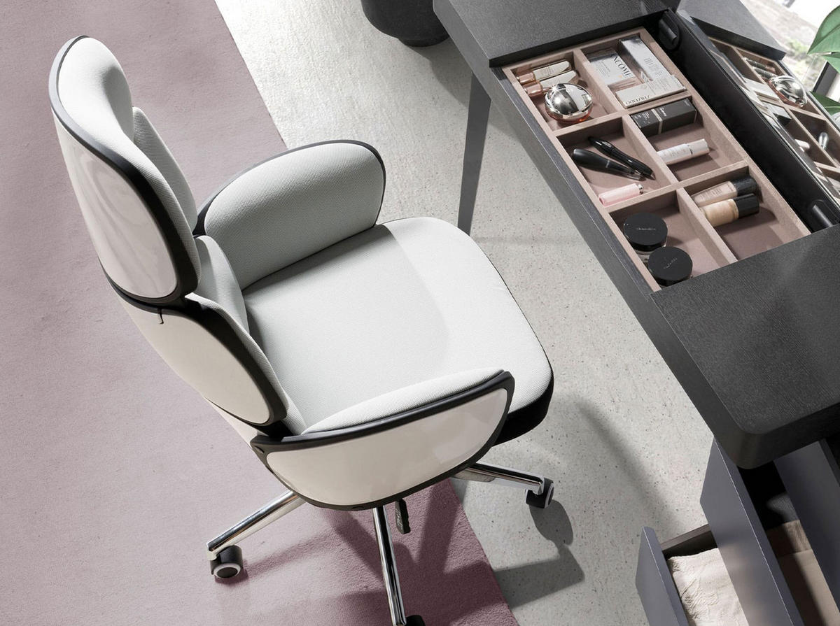 CHEFSESSEL Grau Weiß Stahl 64/69/118 cm - Edelstahlfarben/Weiß, Textil (64/118/69cm) - ANGEL CERDA