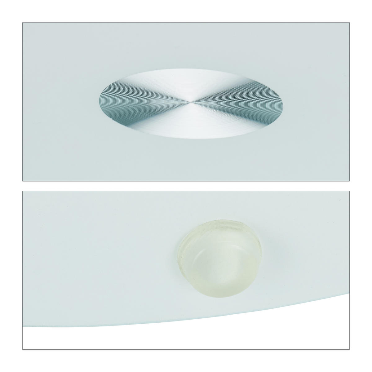 BEISTELLTISCH - Weiß, Glas/Metall (43/43/53cm) - Relaxdays