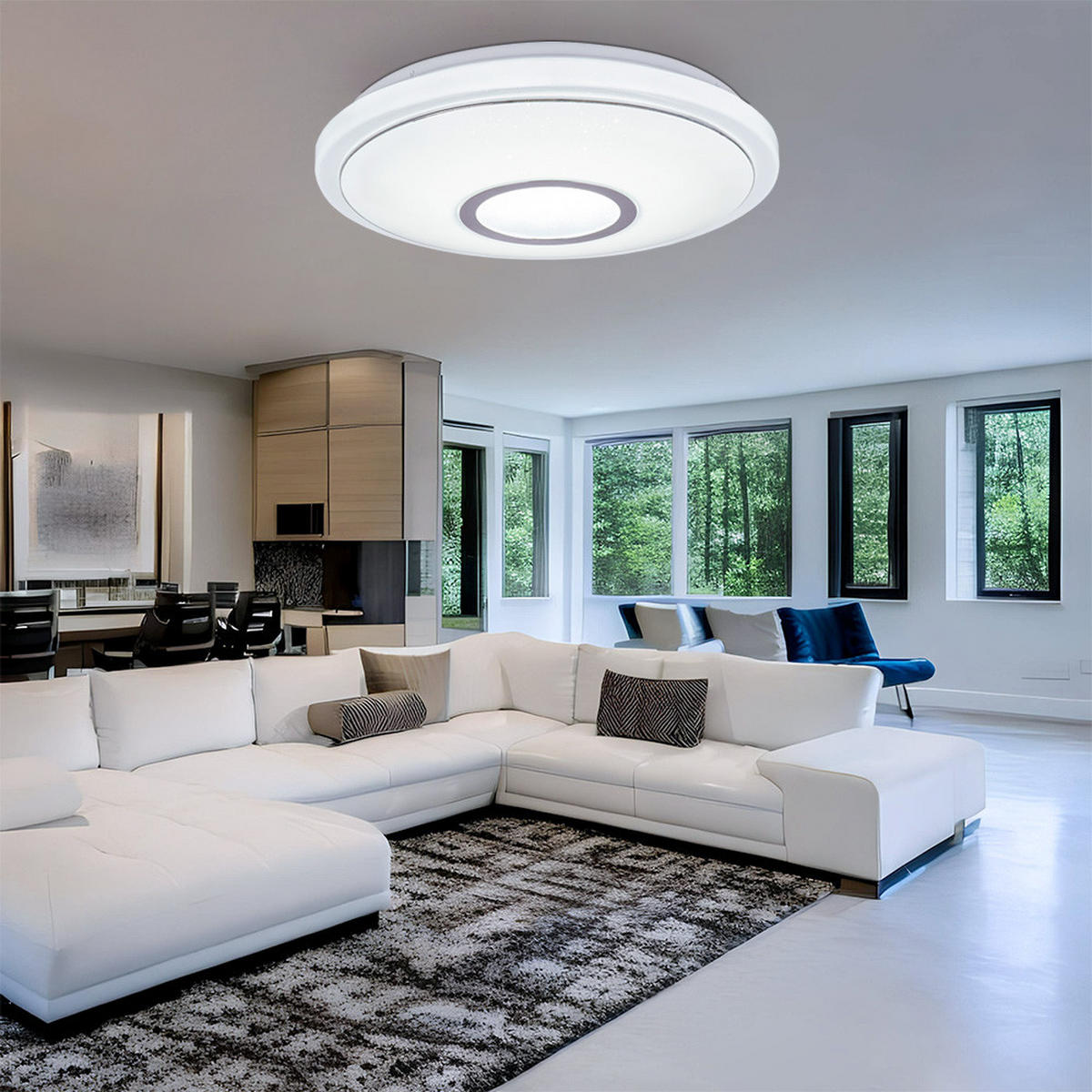 LED DECKENLEUCHTE CONNOR Acryl Weiß - Weiß, Metall (40/40/8cm) - Globo Lighting