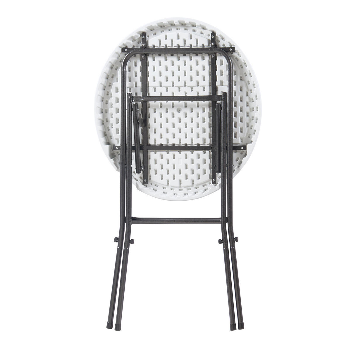 KLAPPTISCH Ljusnarsberg - Weiß, Kunststoff/Metall (80/80/110cm) - [en.casa]