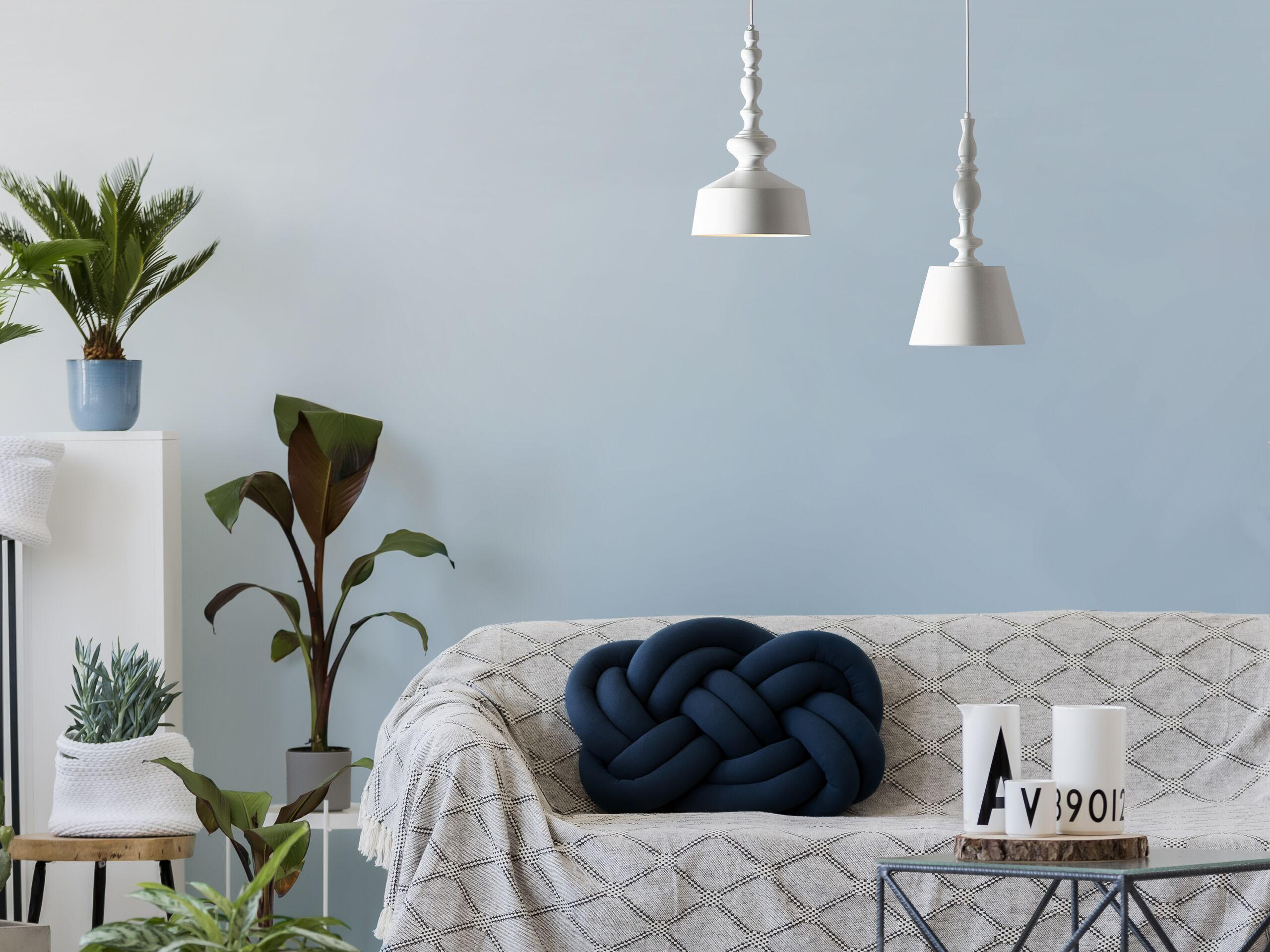 HÄNGELEUCHTE Driva 26/26/120 cm - Weiß, Metall (26/26/120cm) - Beliani