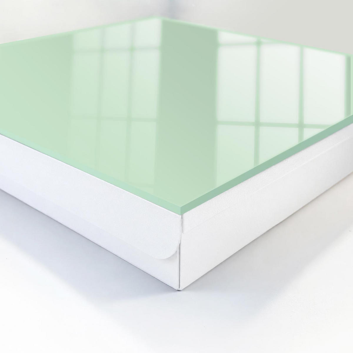 SCHLÜSSELBOX Weiß 30x30 cm – Türöffnung nach rechts - Mintgrün - Grün, Metall (30/30/5cm) - TULUP
