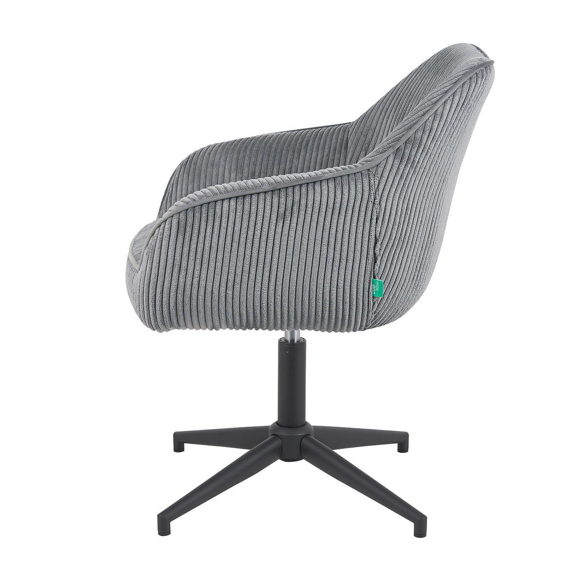 BÜROSTUHL Mika-Caro - Schwarz/Grau, Textil/Metall (60/79/61cm) - DUBI Möbel