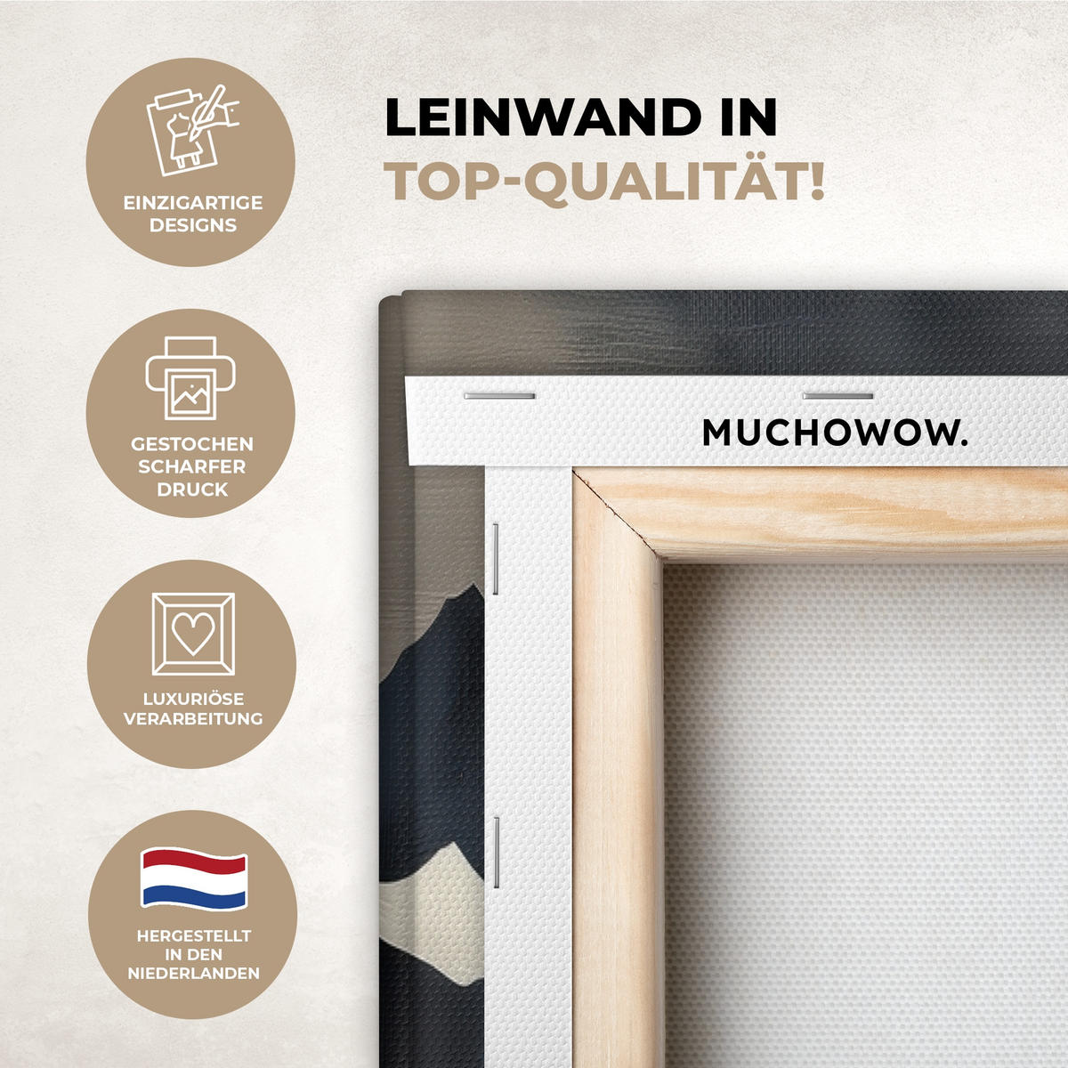 LEINWANDBILD 3er Set Landschaft - Abstrakt - Modern 180x80 cm - Dunkelblau, Textil (180/80cm) - MuchoWow