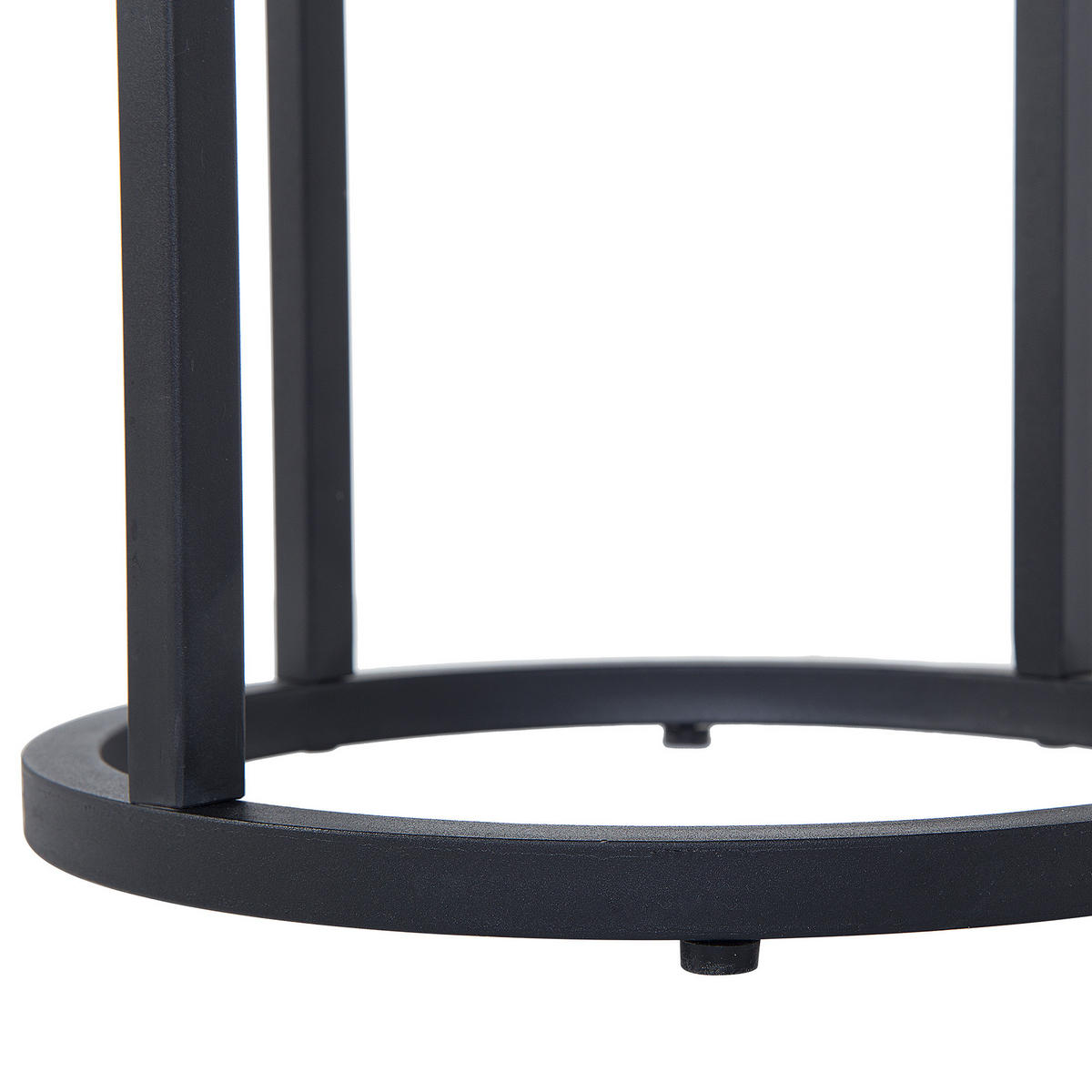 BEISTELLTISCH 2er-Set Rund Holz, Schwarz Dixie - Dunkelbraun, Holzwerkstoff (48/48cm) - Beliani