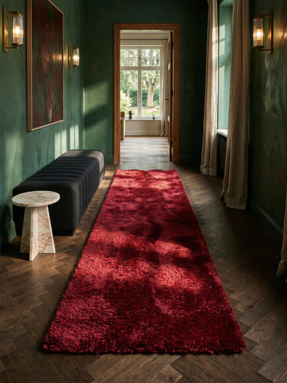 HOCHFLORTEPPICH RHEIN, einfarbig, aus Polypropylen, Rot, 80 x 150 cm - Rot, Textil (80/150cm) - KADIMA DESIGN