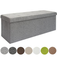 SITZBANK Faltbar, 110/38/38 cm, mit 2 Trennwänden, 120 Liter, Grau - Grau, Textil (38/38/110cm) - Dunedesign