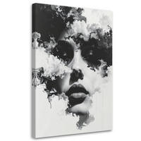 LEINWANDBILD Menschen & Charaktere 70x100cm - Schwarz, Textil (70/100cm) - Feeby