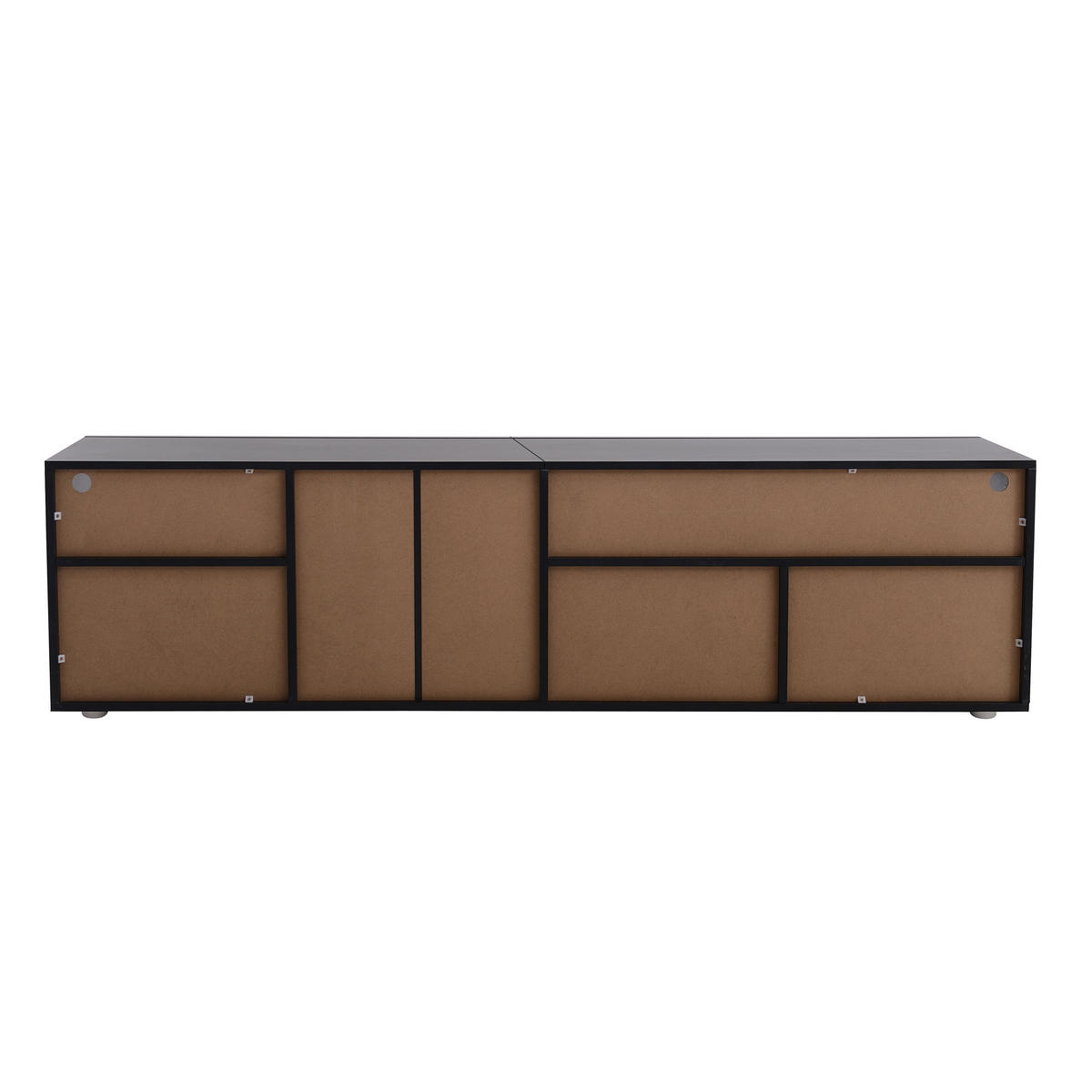 TV-BOARD Schwarz 180/35/48 cm mit LED-Beleuchtung - Schwarz, Holzwerkstoff (180/48/35cm) - PANGIVO