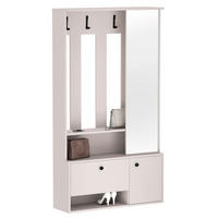GARDEROBENSCHRANK GLASSY in 100/33/191 cm Kaschmir - Kaschmir/Schwarz, Holzwerkstoff/Metall (100/191/33cm) - Idohome