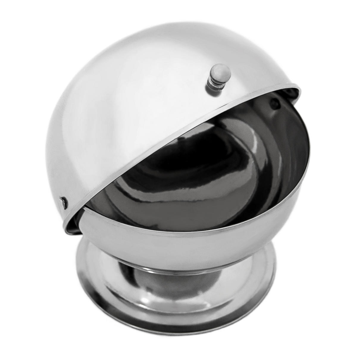 ZUCKERDOSE - Silberfarben, Metall (13/14cm) - Relaxdays