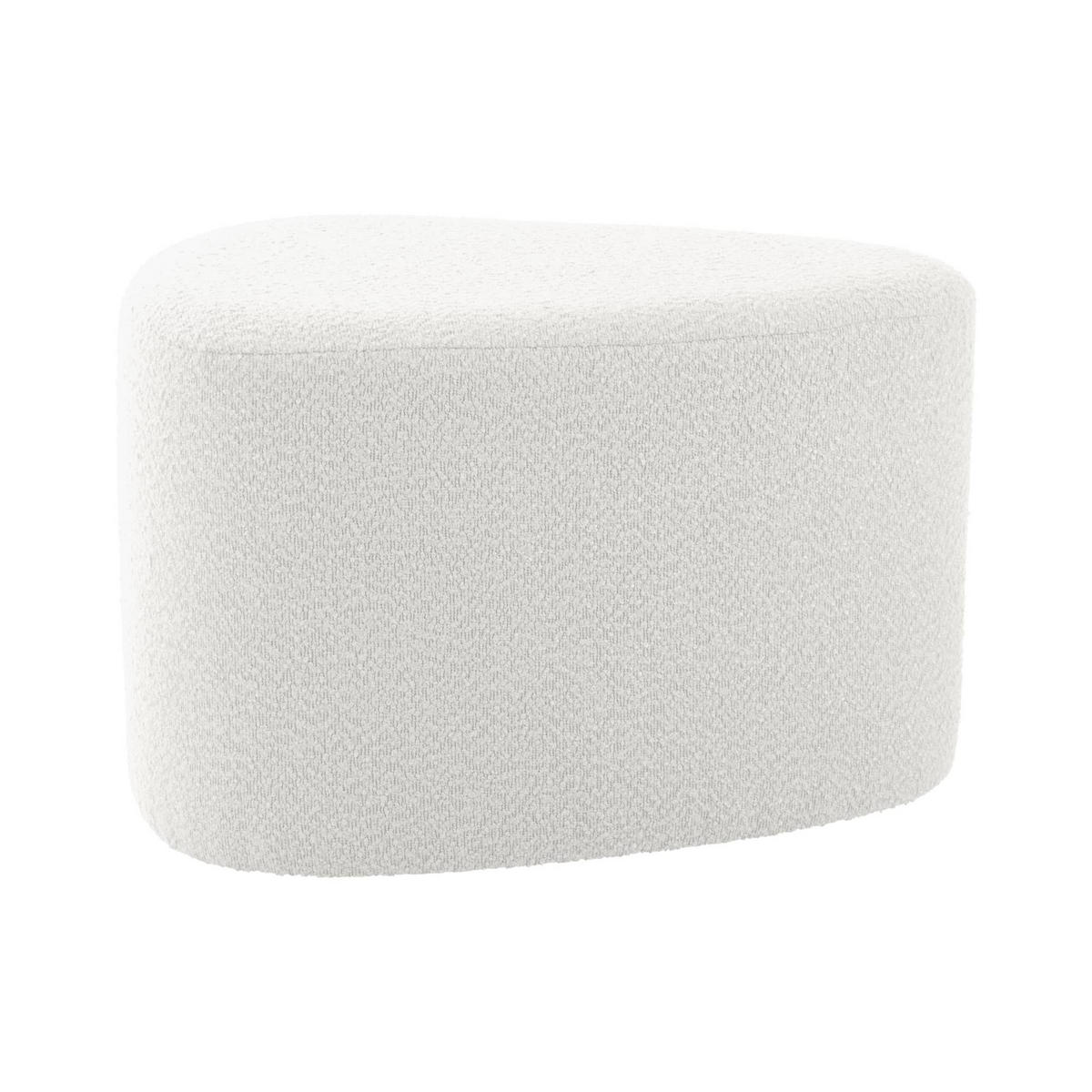 HOCKER Ada Organic 60/47/38 cm - Weiß, Textil (47/38/60cm) - Leitmotiv
