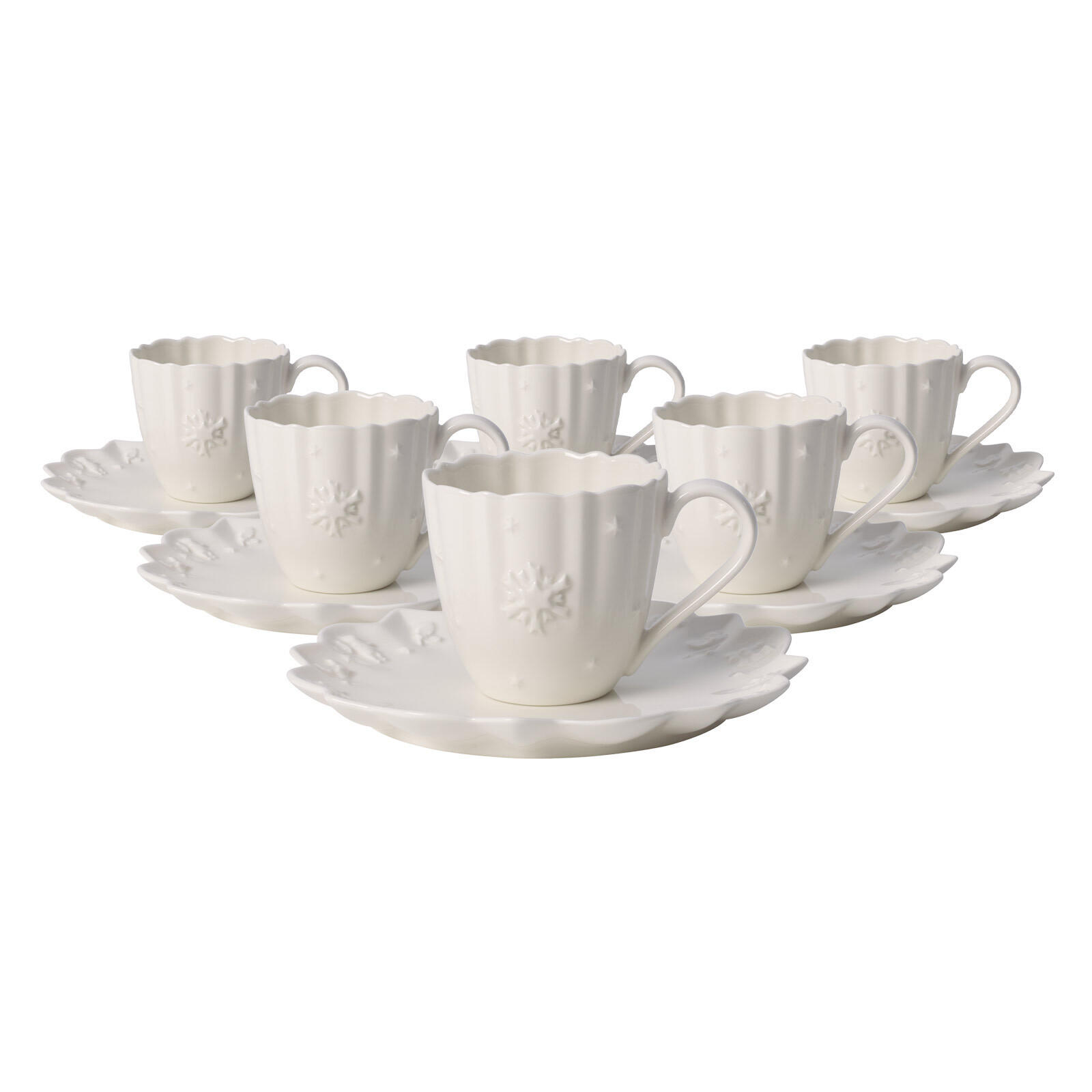 TASSEN MIT UNTERTASSEN Toy's Delight Royal Classic weiß 180 ml 6er Set - Weiß, Keramik (18.5/9.7/18.5cm) - Villeroy & Boch