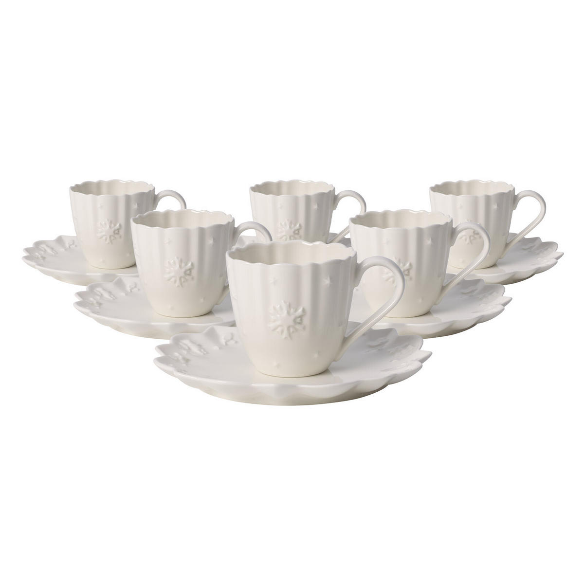 TASSEN MIT UNTERTASSEN Toy's Delight Royal Classic weiß 180 ml 6er Set - Weiß, Keramik (18.5/9.7/18.5cm) - Villeroy & Boch