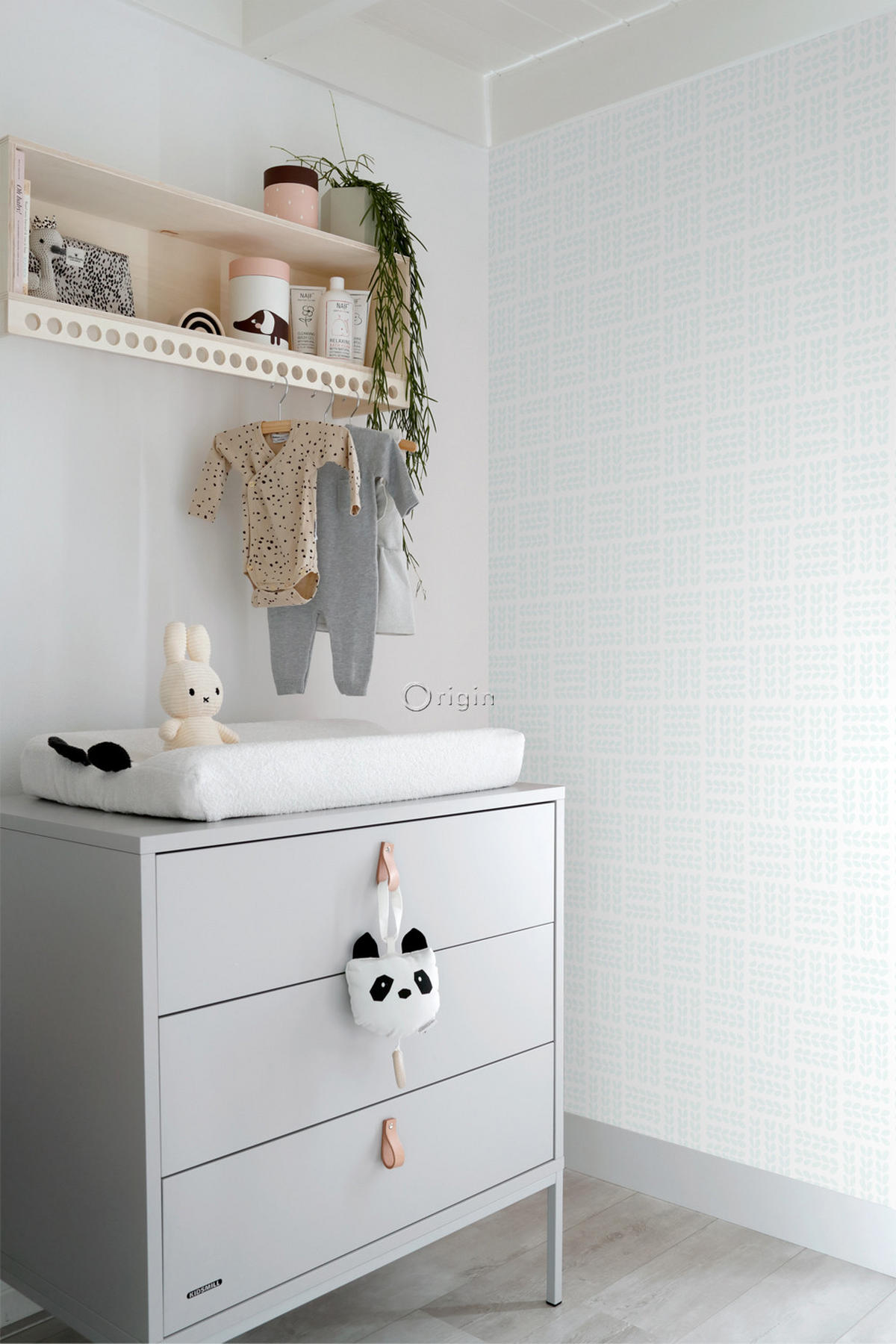 TAPETE Blätter 53 cm x 10.05 m - Grün, Papier (53/1000cm) - Origin Wallcoverings