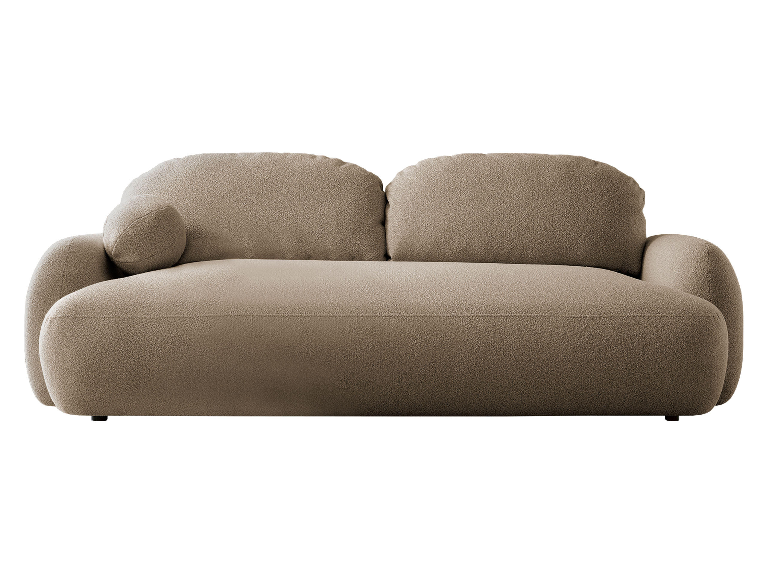 SCHLAFSOFA Mayo - Hellbraun/Schwarz, Holzwerkstoff/Kunststoff (256/85/115cm) - MIRJAN24