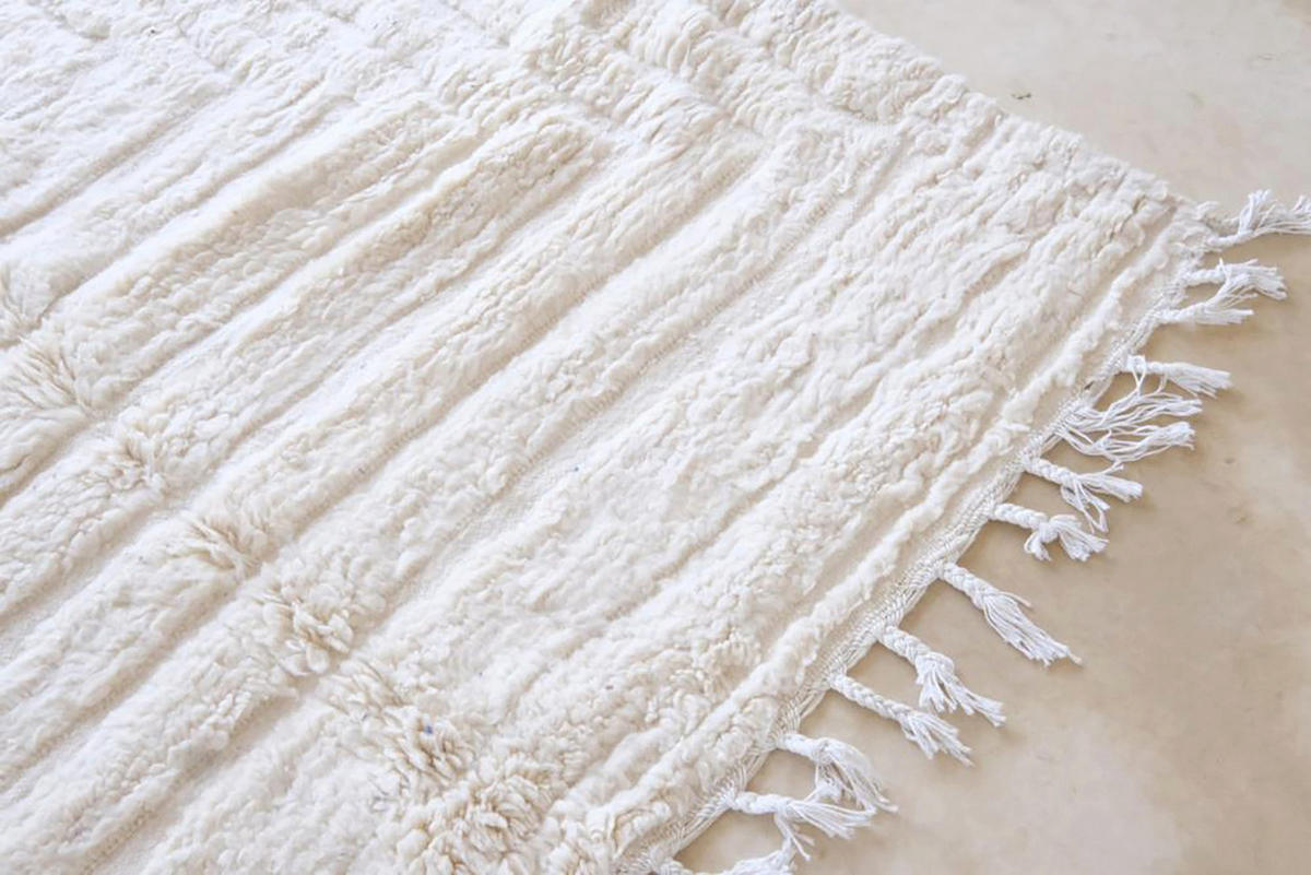 BERBERTEPPICH aus reiner Wolle 190x 290 cm - Weiß, Naturmaterialien (190/290cm) - AFK Living