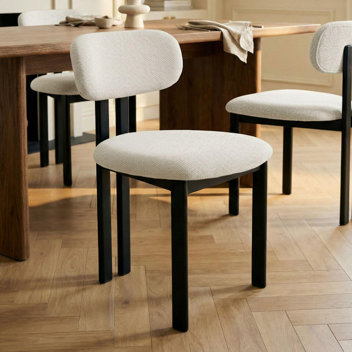 ESSZIMMERSTUHL FRANCA 2er-Set weiß - Weiß, Textil (51/80/53cm) - IDIMEX