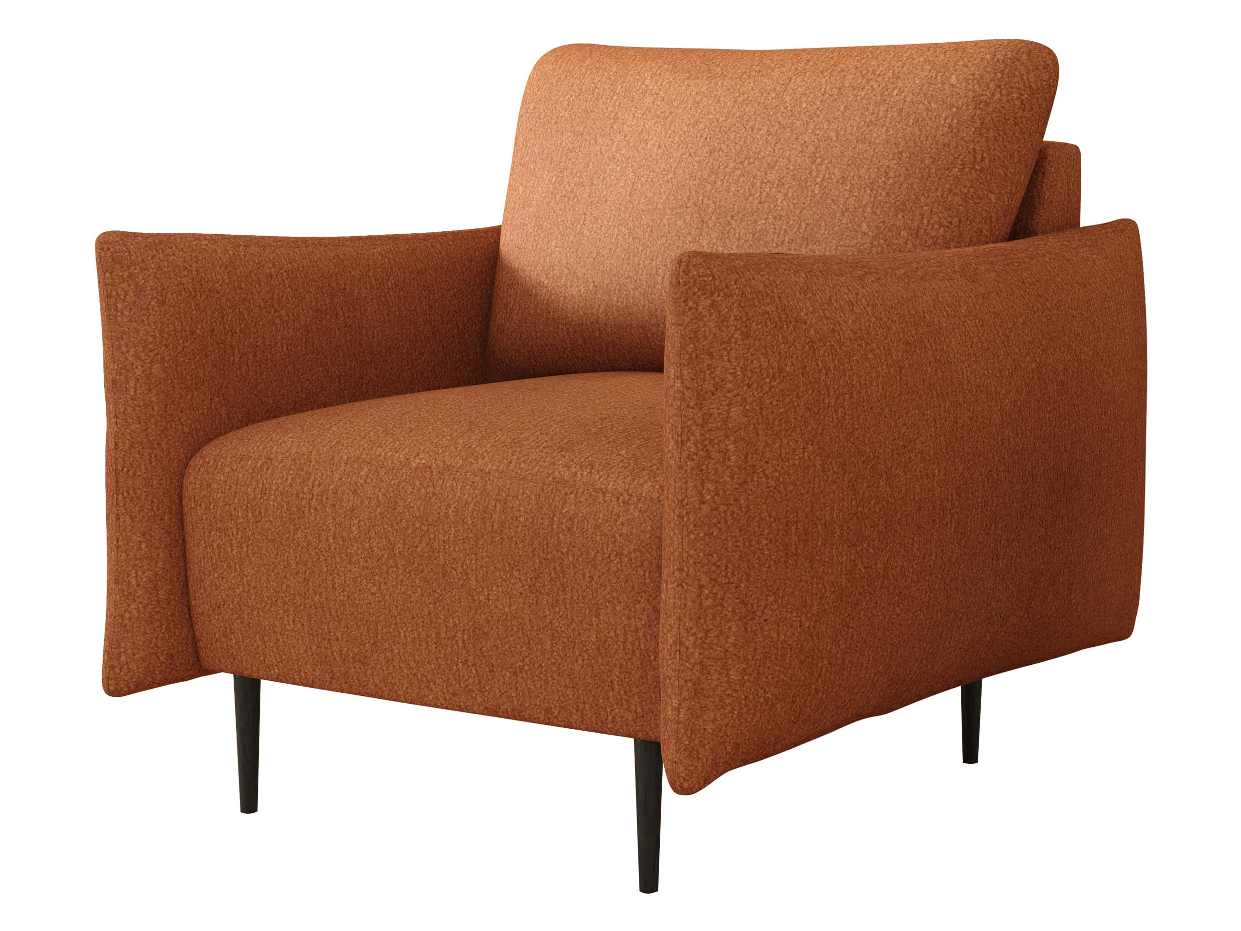SESSEL Lambi - Schwarz/Orange, Holz/Textil (98/85/90cm) - MIRJAN24