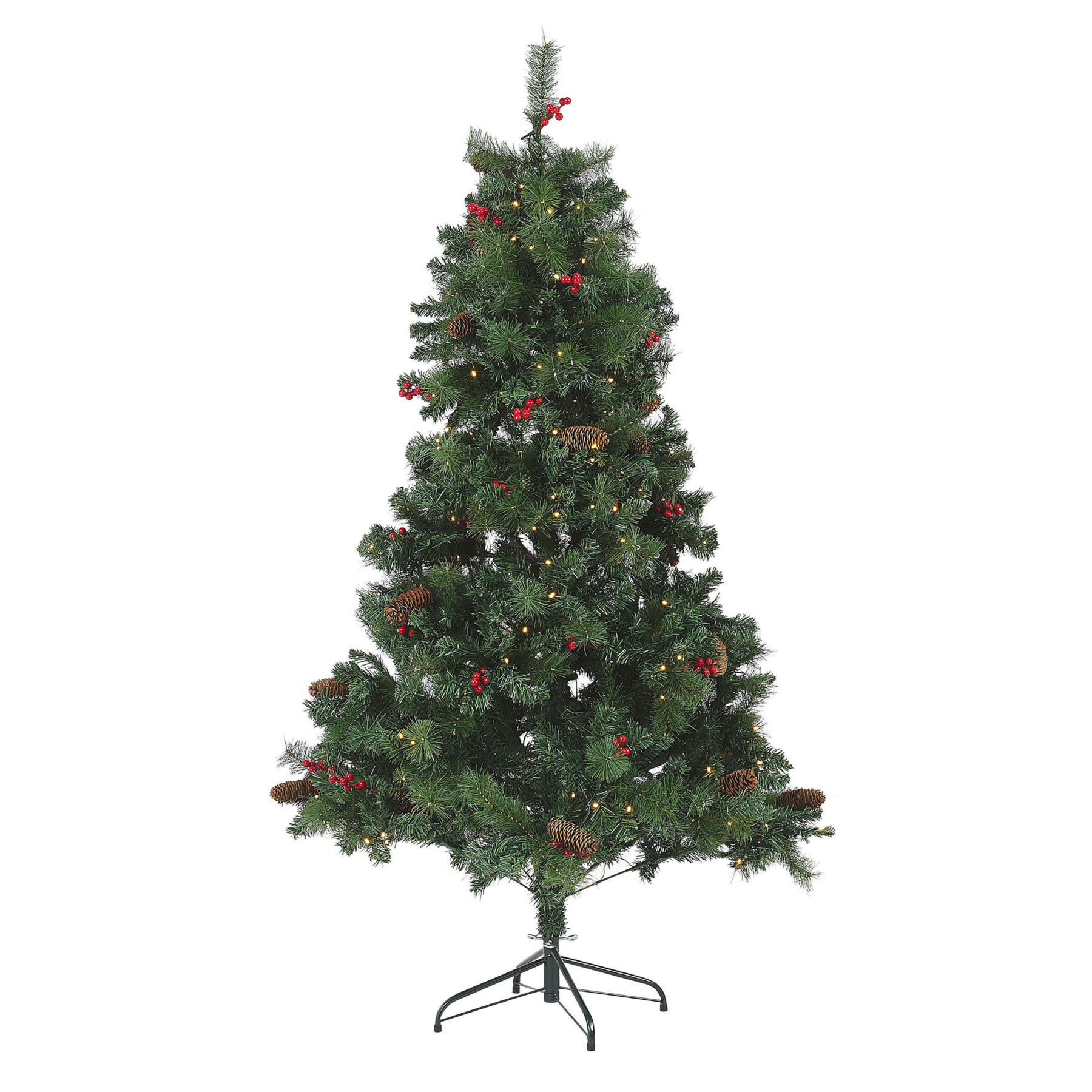 VÁNOČNÍ STROMEK 180 cm Zelený Jacinto - zelená barva, plast (180cm) - Beliani