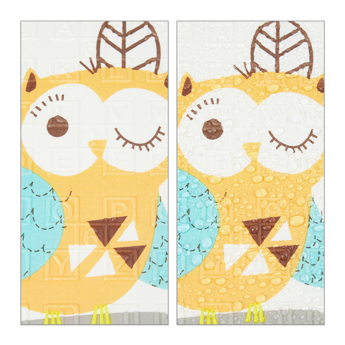 SPIELMATTE Bunt faltbar Tiermotive 195x175 cm - Multicolor, Kunststoff/Textil (195/175cm) - Relaxdays