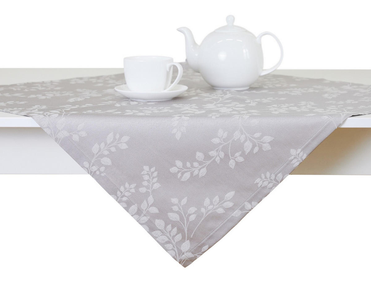 TISCHTUCH Cador - Hellgrau, Textil (80/80/1cm) - home&you