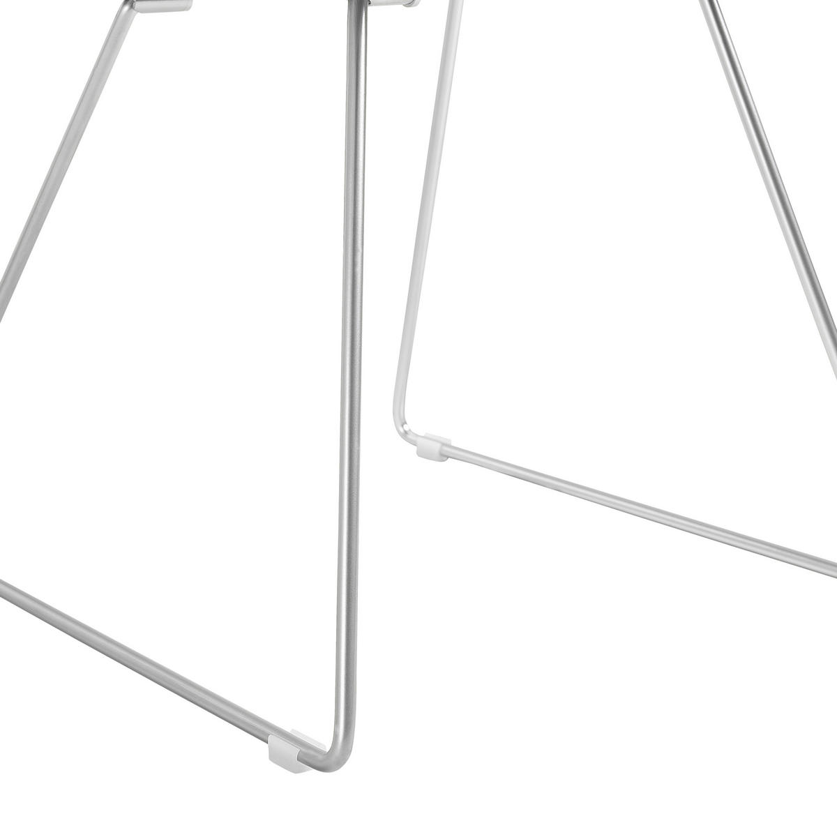 METALLSTUHL 2er-Set Polyester Silber Aurora - Silberfarben, Textil/Metall (65/77/54cm) - Beliani