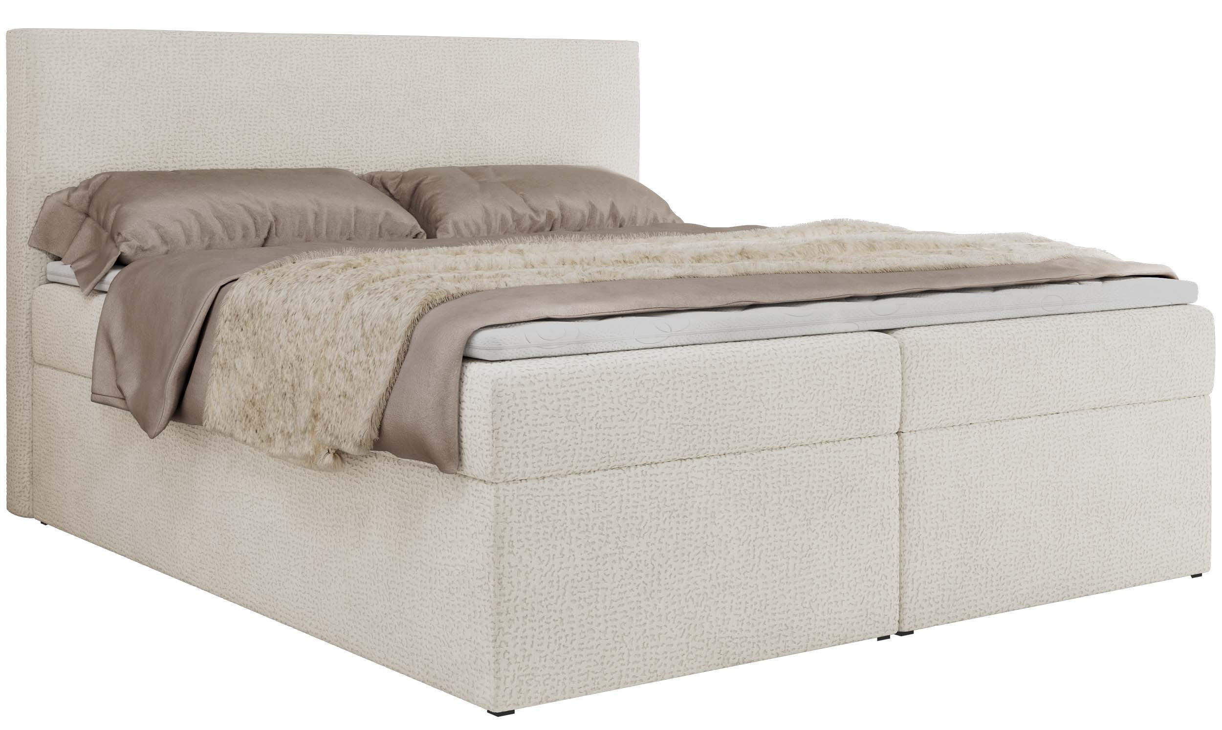 BOXBETT JAGUAR 200/200 - Creme Struktur - H4 - Ecru, Holz/Textil (200/200cm) - MKS