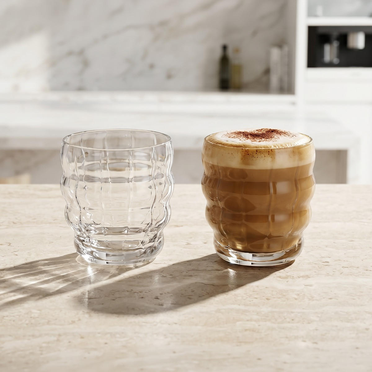 KAFFEE- UND TEEGLÄSER MOMENTS CAPPUCCINO, 4ER-SET, 330 ML - Transparent, Glas (8.7/8.5/8.7cm) - Krosno Glass