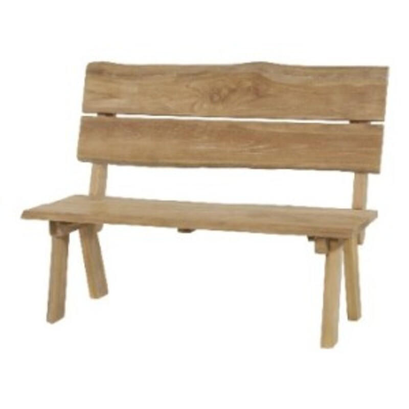 ZWEISITZER-SOFA teak - Schwarz - 130/63/100 cm - Schwarz, Holz (63/100/130cm) - Lesli Living
