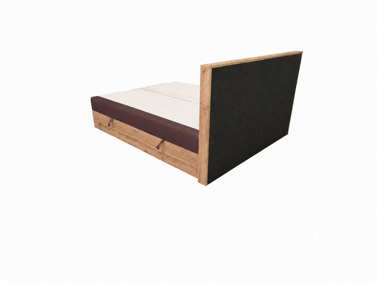 BOXSPRINGBETT Loly 140x200 cm H4 Taschenfederkern Walnussfarben - Walnussfarben, Textil (140/200cm) - KS Home Concept