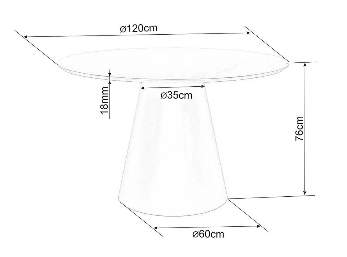 ESSTISCH Angel Eiche Natur / Kaschmir 120 / 120 / 76cm - Creme/Braun, Holz/Holzwerkstoff (120/120/76cm) - Feldmann-Wohnen