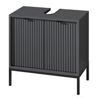 WASCHBECKENUNTERSCHRANK - Grau, Holzwerkstoff (60/60/33cm) - home24