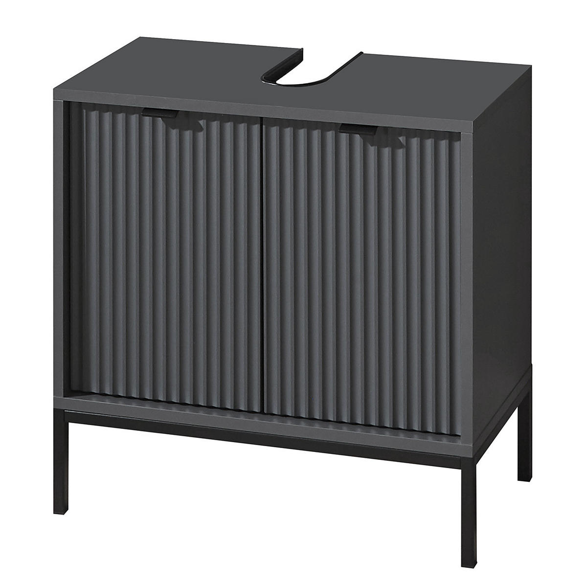 WASCHBECKENUNTERSCHRANK - Grau, Holzwerkstoff (60/60/33cm) - home24