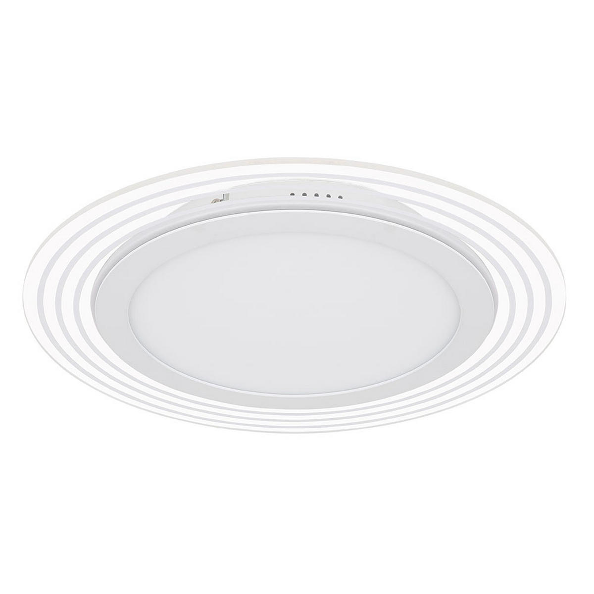 LED DECKENLEUCHTE Metall Weiß D 40 cm - Weiß, Metall (40/40/4.7cm) - Globo Lighting