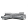 ECKSOFA FIERO 5-Sitzer, silberfarben - Silberfarben/Schwarz, Holzwerkstoff/Textil (158/269cm) - Courtois Laville