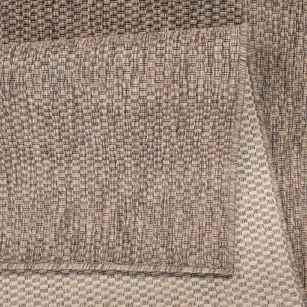 OUTDOORTEPPICH 80/80 VENEDIG 165 - Taupe, Kunststoff (80/80cm) - Paco Home