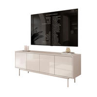 TV-SCHRANK SANAYI Kaschmir Hochglanz mit Gestell - Kaschmir, Holzwerkstoff (156/62/38cm) - Lookway